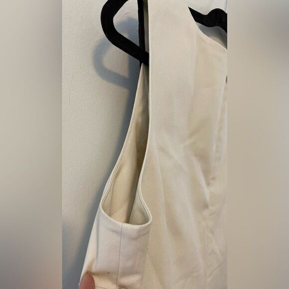 Randy Kemper, Khaki w/ Black Lace Trim, Sleeveless Midi Dress, Size 8 - Picture 7 of 9